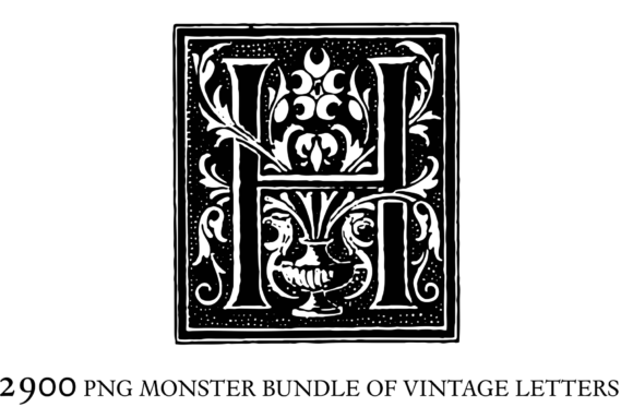 2900 Letters PNG Monster Pack: The Ultimate Drop Caps Collection