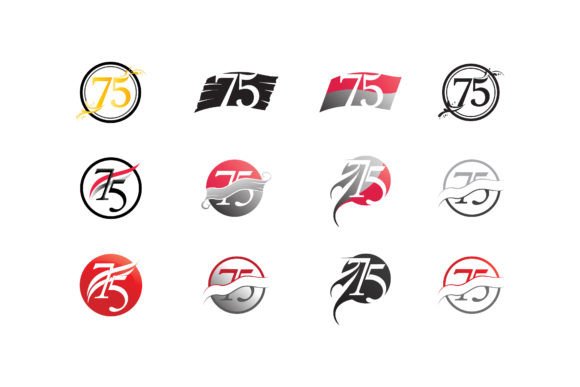 75 Number Vector: A Bold Asset for Your Logo and Brand