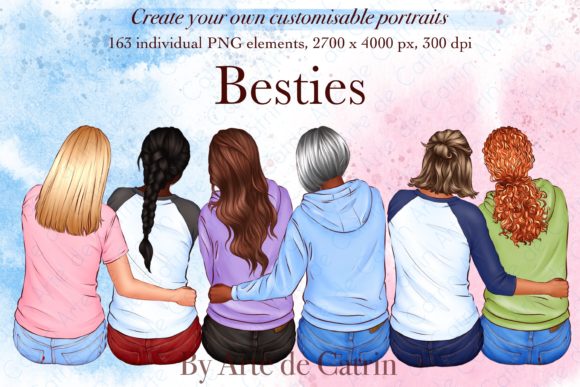 Besties Clipart: Your Go-To for Handmade Charm