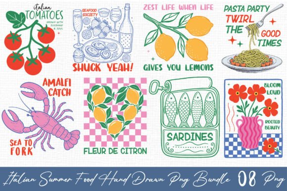 Bring Rustic Italian Charm to Your Projects with Hand-Drawn Graphics