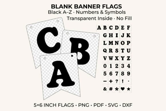 Build Any Message with Blank Banner Letters A-Z 0-9
