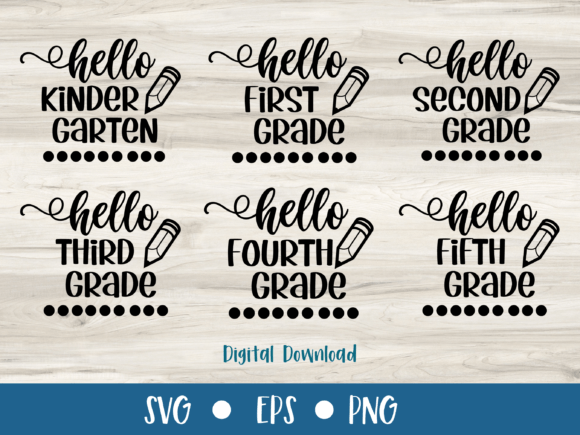Celebrate Every School Year: The SVG Bundle Kindergarten to Fifth Grade