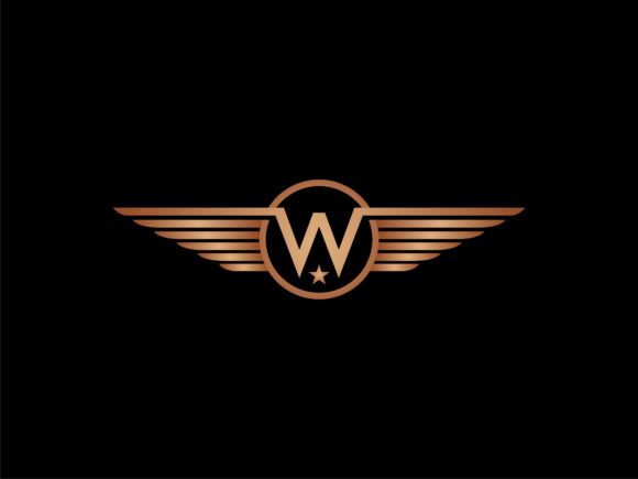Letter W with Wings Emblem Logo: Soaring Above the Rest
