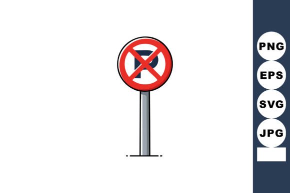 No Parking Traffic Sign Vector Illustrat: Clear Design for Bold Messaging