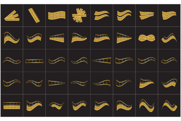 The Golden Standard: Leveraging the Gold Film Strip Logo Icon Vector Design