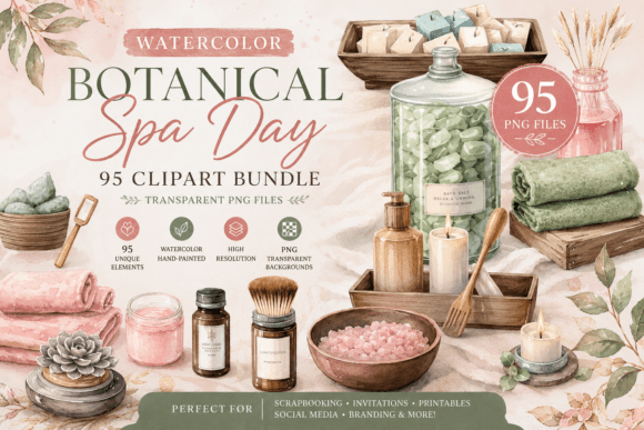 Transform Your Projects with Botanical Spa Clipart