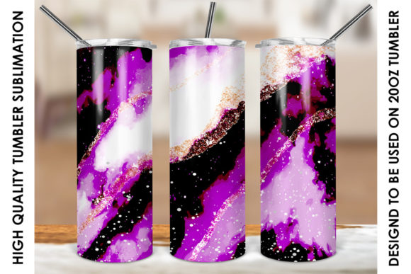 Unleashing Creativity with the Purple BlackGlitter 20oz Skinny Tumbler Design