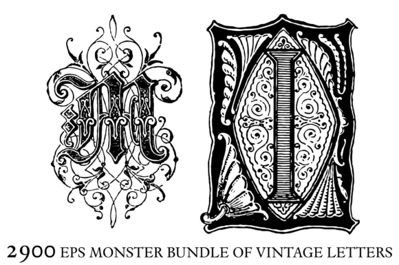 Unlock Centuries of Style with the 2900 Letters EPS Monster Pack