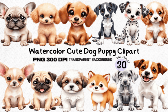 Watercolor Cute Dog Puppy Clipart: A Designer's Secret Weapon