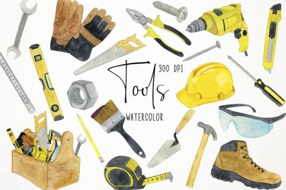 Watercolor Tools Clipart: Adding Artisan Texture to Your Projects