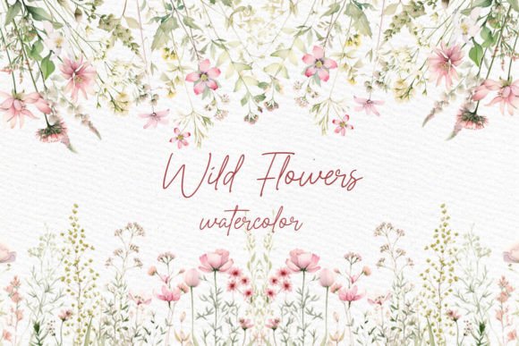 Wild Flowers Clipart: Meadow & Field Floral Designs
